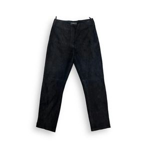 Vintage Prada Black Suede Pants Size 42‎